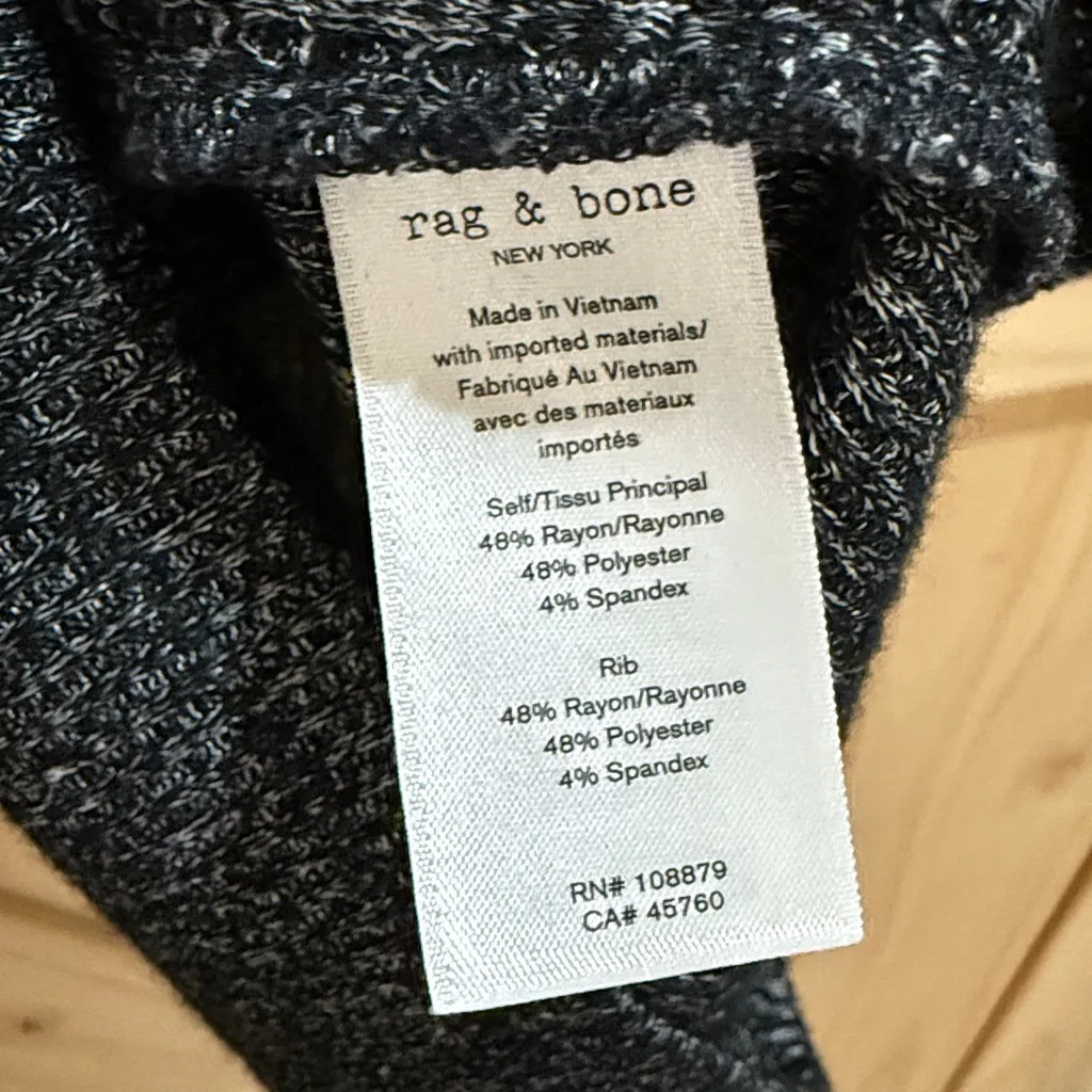 Rag & Bone - Marled Black and White Midi Tank Dress - Image 5