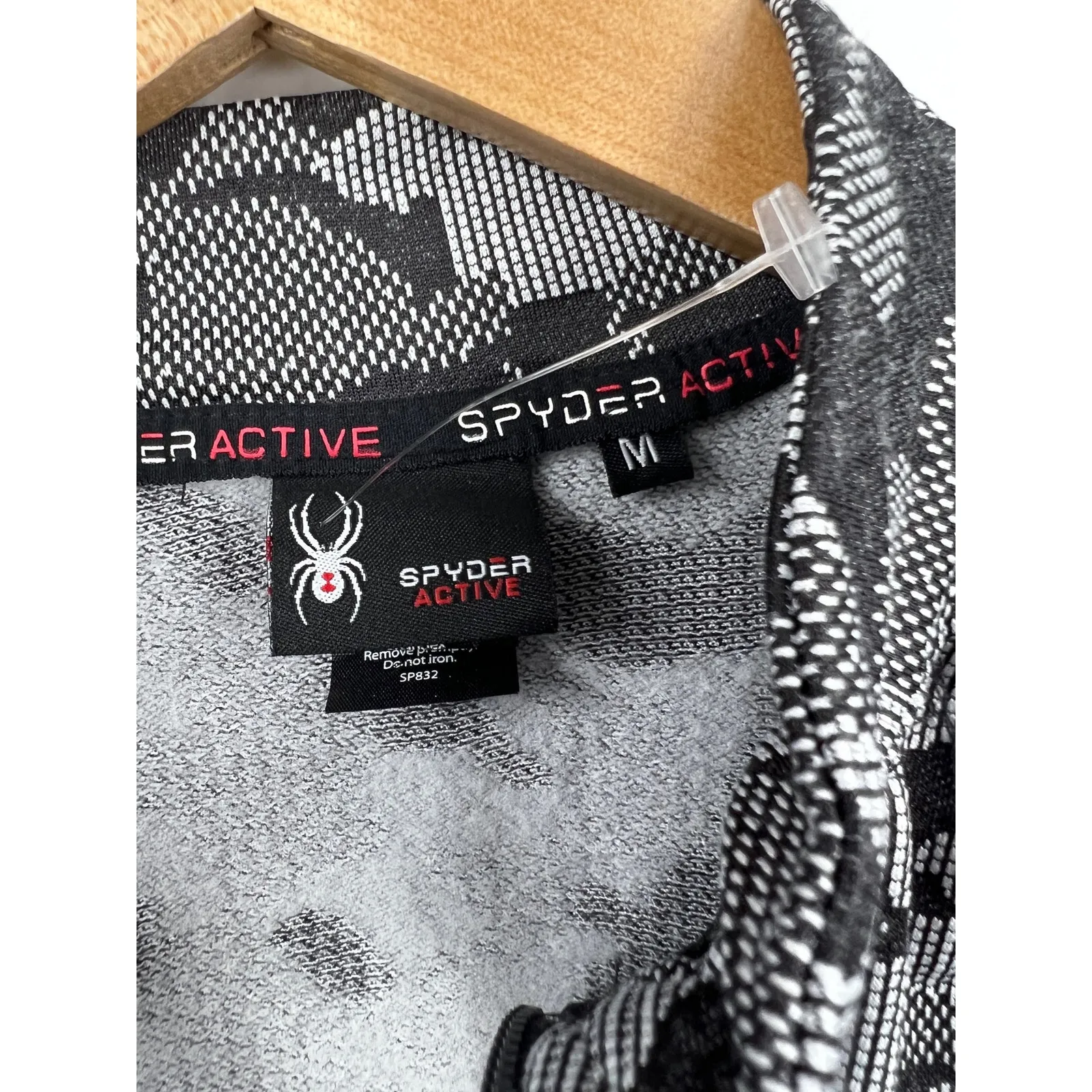 Spyder Active Women's Pullover Camo Half Zip Mock‎ Neck Top Gray Size M NWOT - Image 3