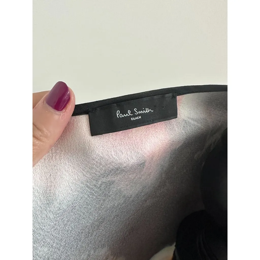 PAUL SMITH Black Label Floral Blur Short Sleeve Shift Dress Size 42 US XL Pink - Image 10