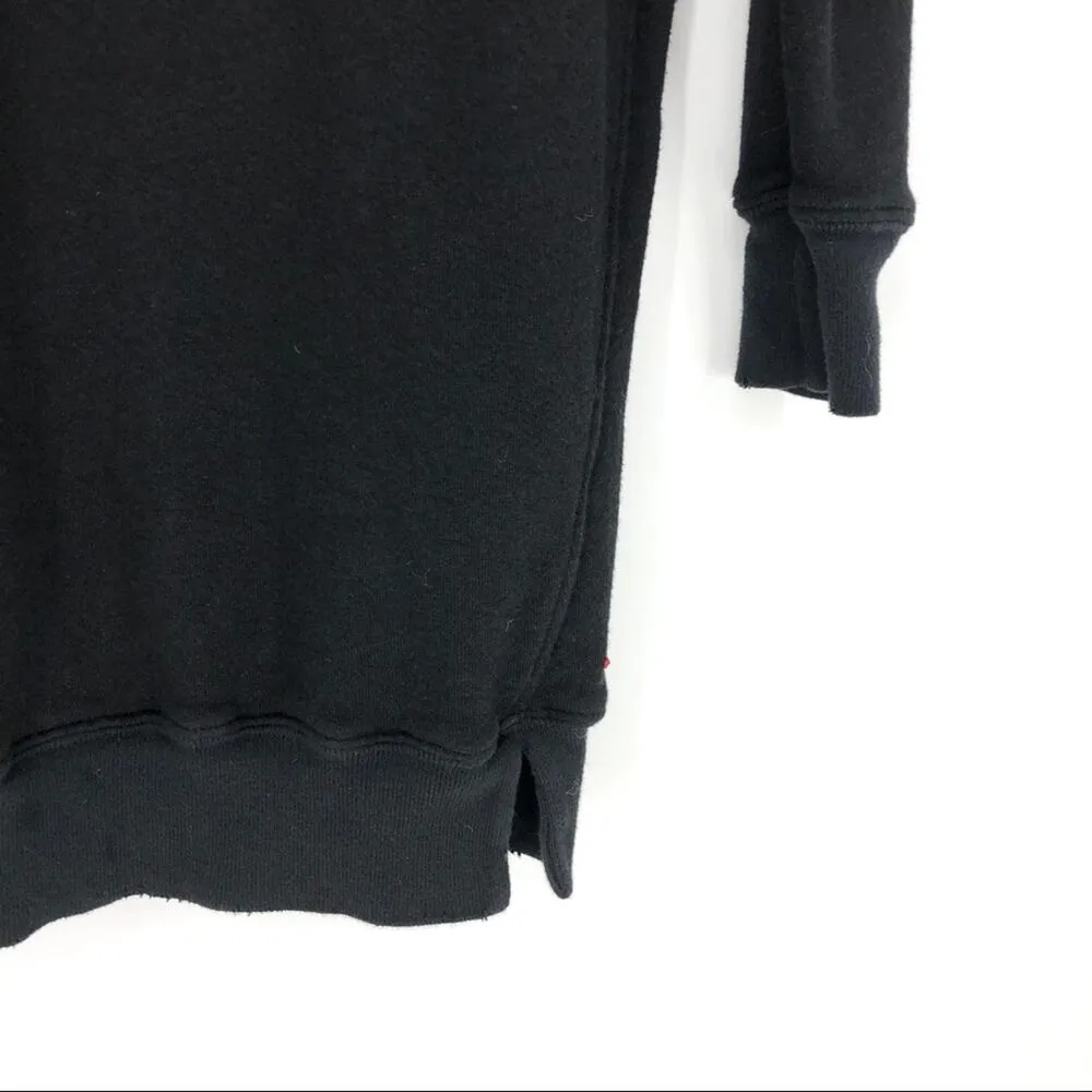 n:PHILANTHROPY Milo Sweatshirt Tunic Dress Black Cat Small Made in USA - Image 2