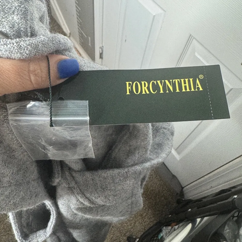 FOR CYNTHIA‎ NWT 100% boiled wool button front hooded vest gray size m lagenlook - Image 5