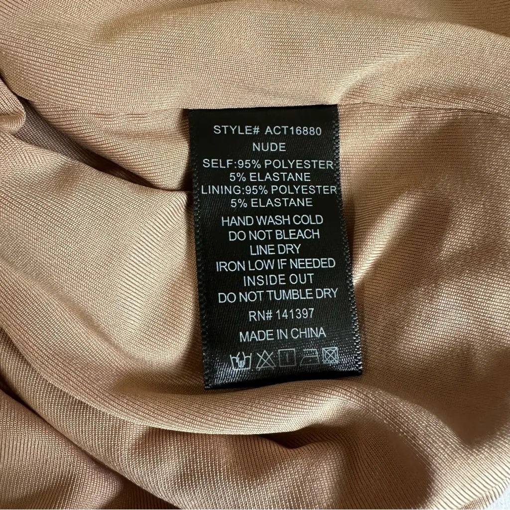 ASTR The Label Romina Sequin Top Nude Bronze Large | Disco Glam Holiday Party - Image 6