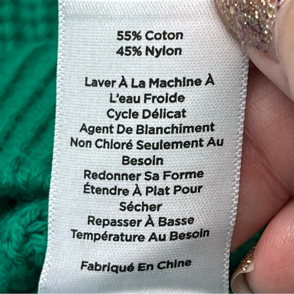 Talbots Plus Cable Knit Crewneck Sweater Kelly Green‎ Womens Size 2X Winter NEW - Image 4