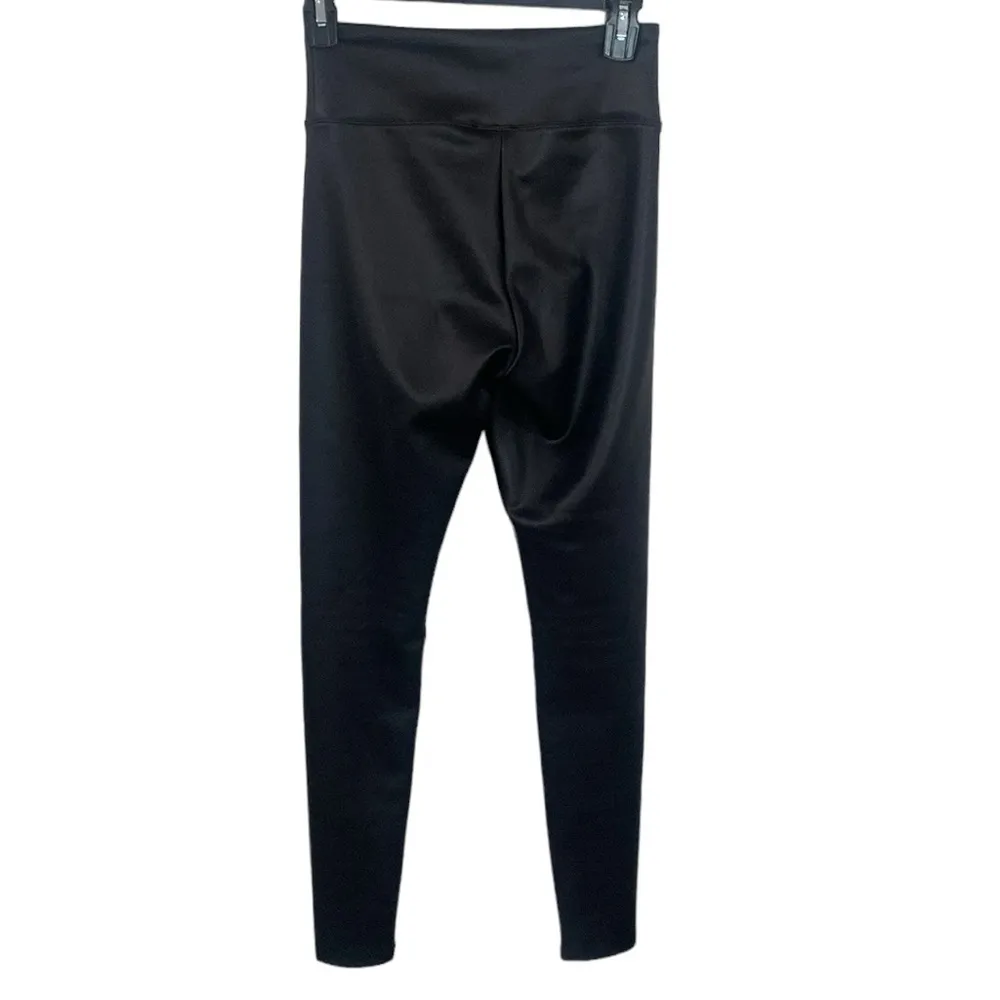 Express black faux leather look super high waist coated leggings size XS - Image 3