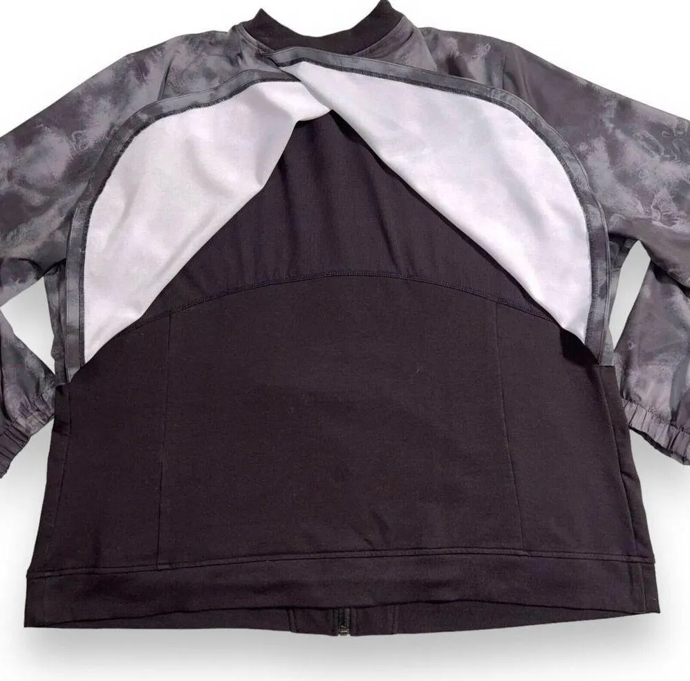 Womens Athletic Jacket Lightweight Outdoor Full Zip DryTek Black 1X - Image 6