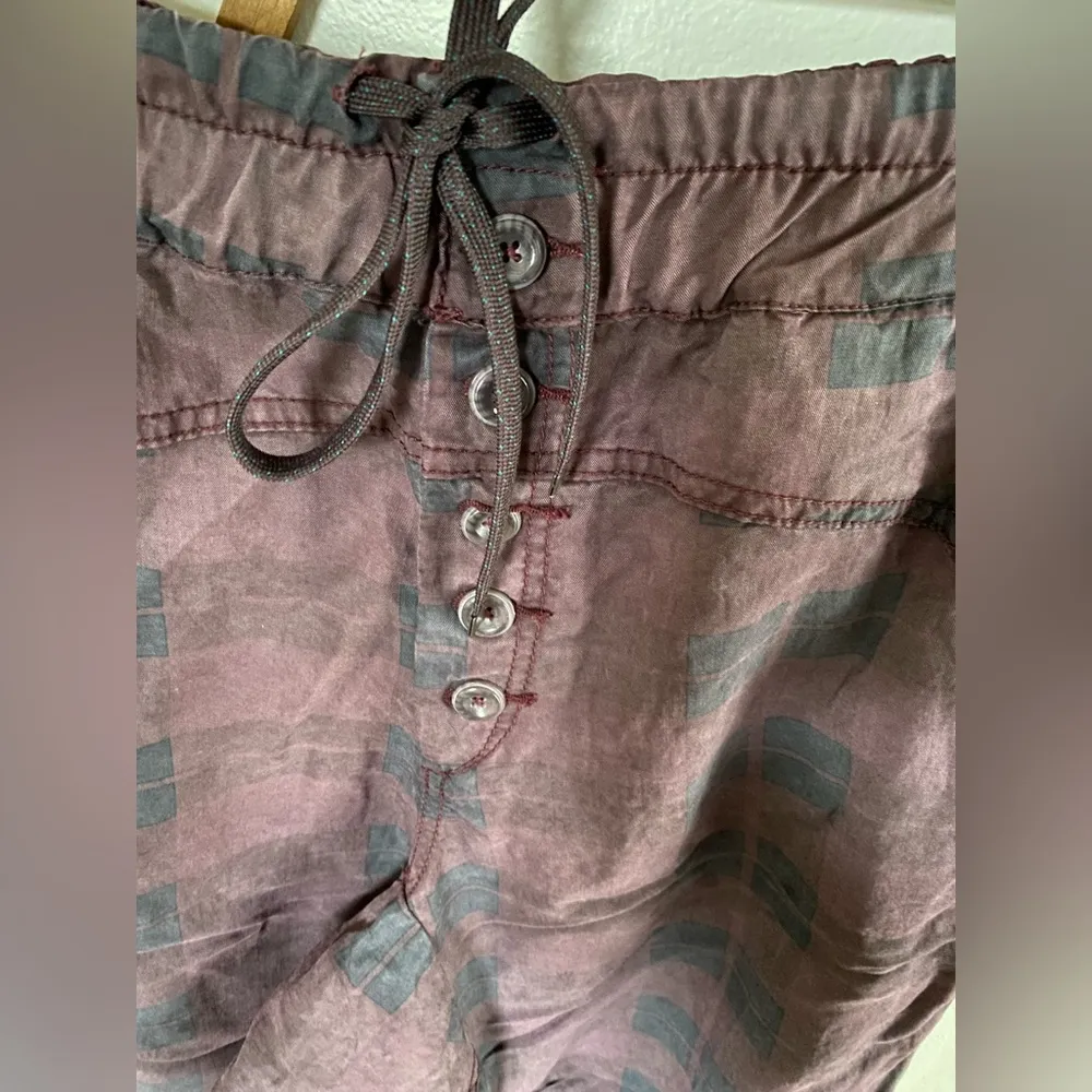 NWT Anthropologie || Jacquie Button Fly Plaid Jogger - Image 5