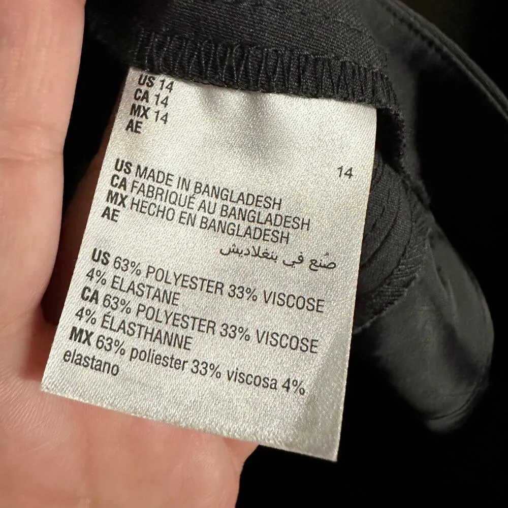 Bar III Women's Gray Classic Business Career Straight Pants Size 14 Work Office - Image 6