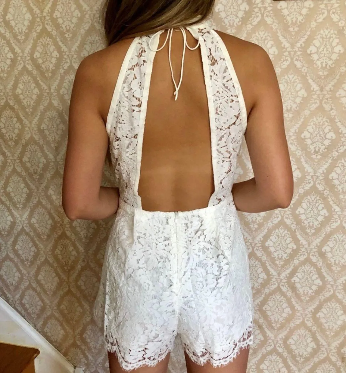 Tobi white lace romper - Image 2