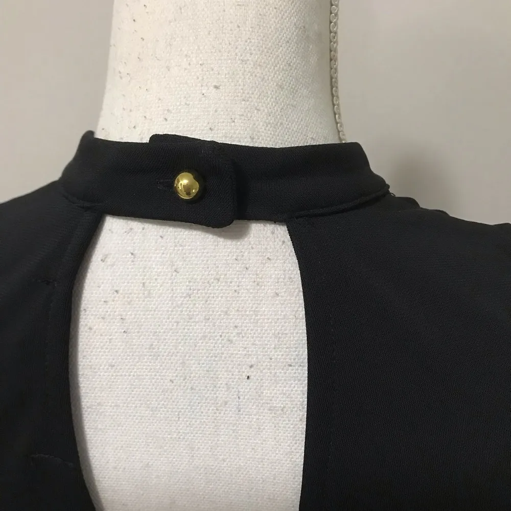 Elegant Black halter Jersey  Maxi Dress - Image 4