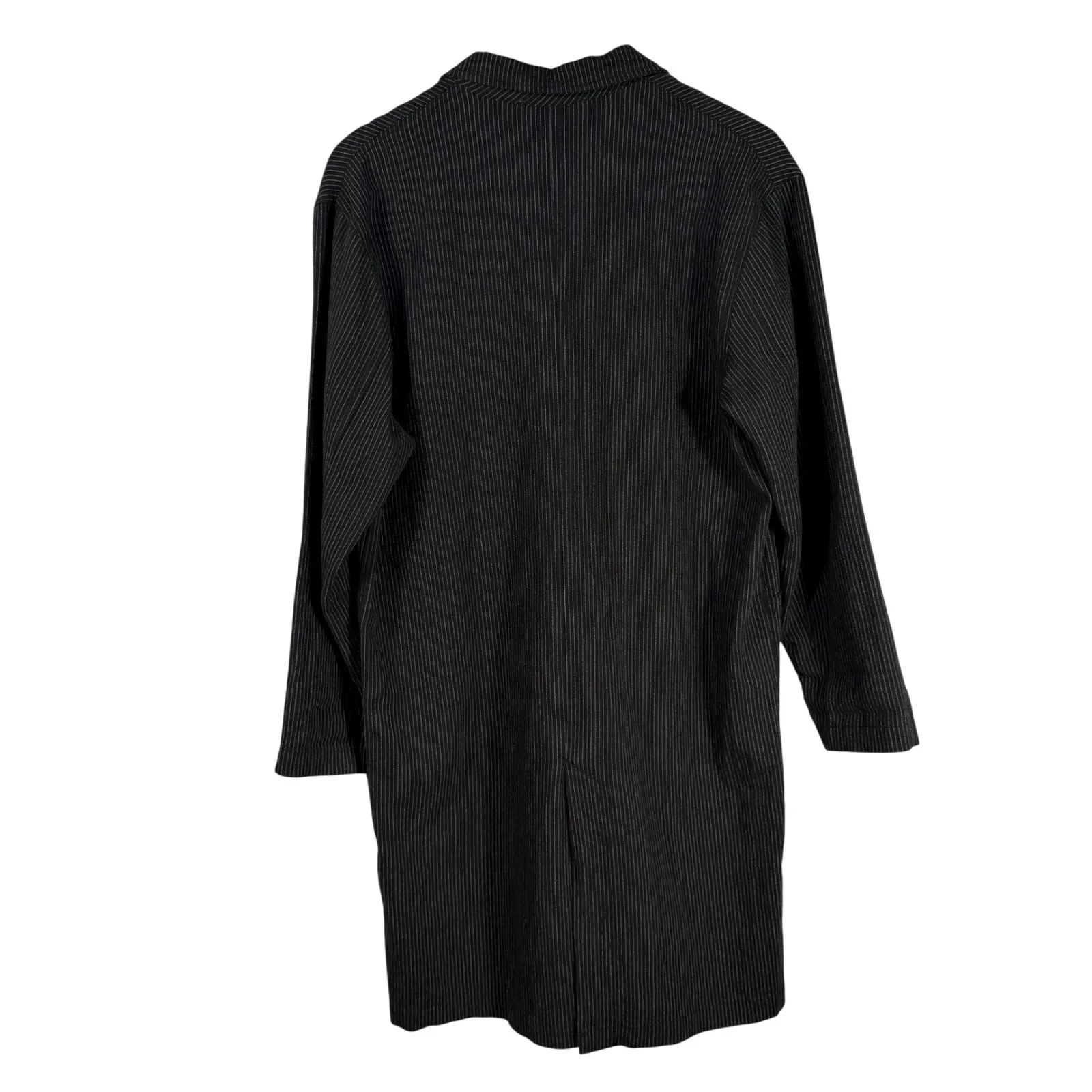 Grade & Gather  Pinstripe Lightweight Jacket Tunic Womens S Longline Button Front - Image 10