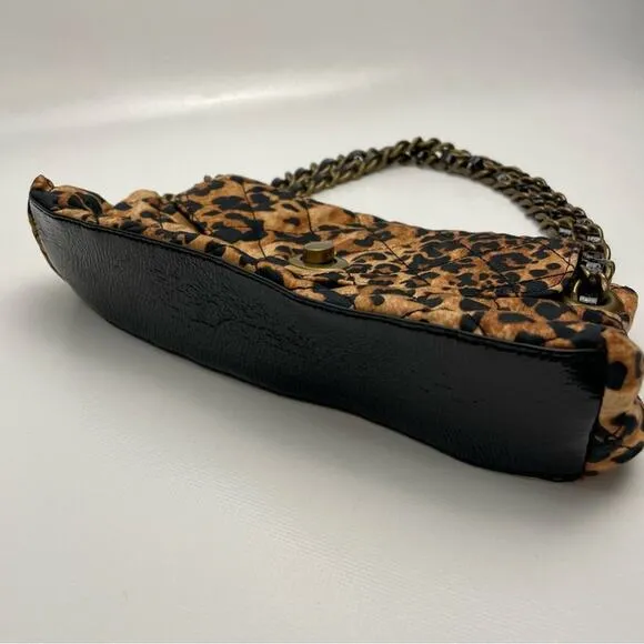 Talbots Leopard Print Quilted Shoulder Bag Chain‎ Strap - Image 3