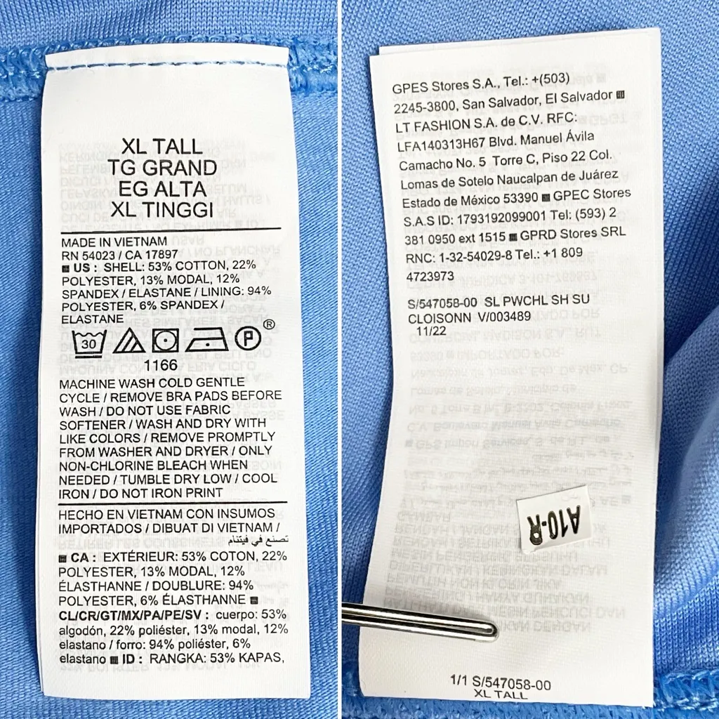 NWT Old Navy PowerChill Racerback Bodysuit Blue Size XL Tall Go-Dry One Piece - Image 11