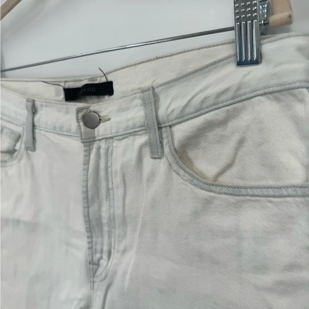 J Brand Tate Straight Leg High Waist Vanish Ivory Wash Denim Crop Ankle 29 Jean - Image 8