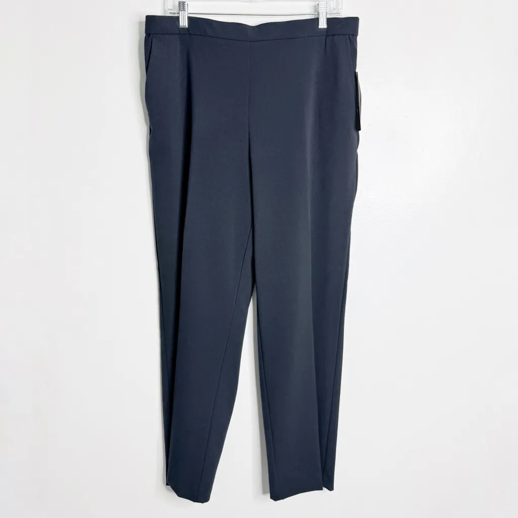 NWT Briggs Comfort Waistband Hidden Elastic Navy Pants Pull On w/ Pockets Sz 16 - Image 2
