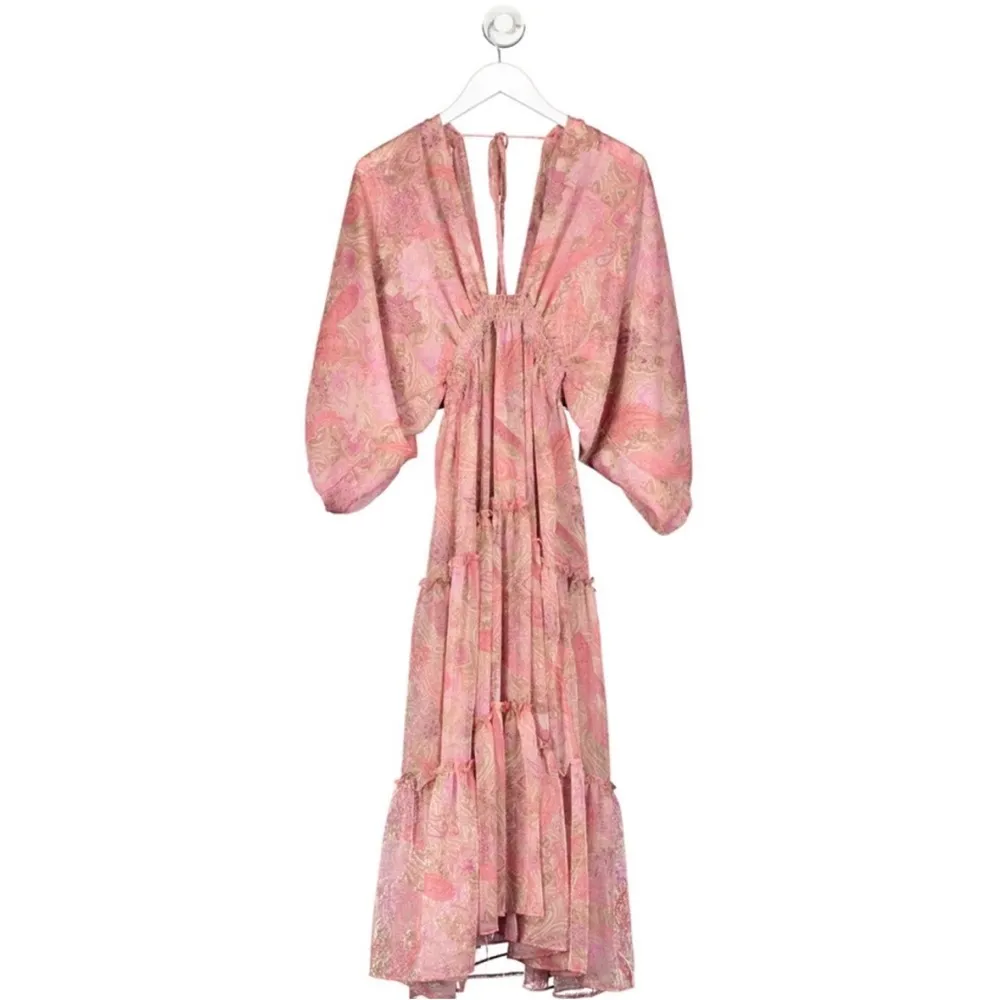 MISA Los Angeles pink paisley chiffon midi dress - Image 7