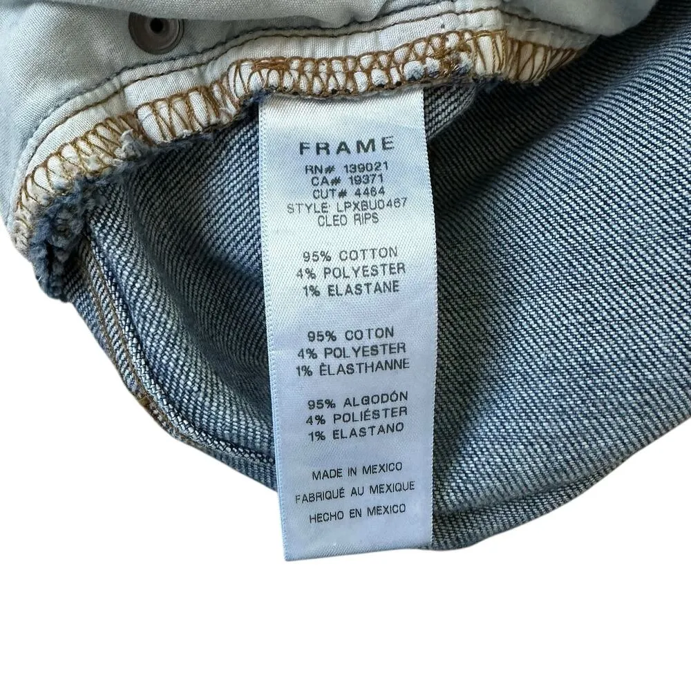 Frame Blue Cropped  Le Pixie Beau Distressed Denim Jeans Women Size 29 | 29-1 - Image 4