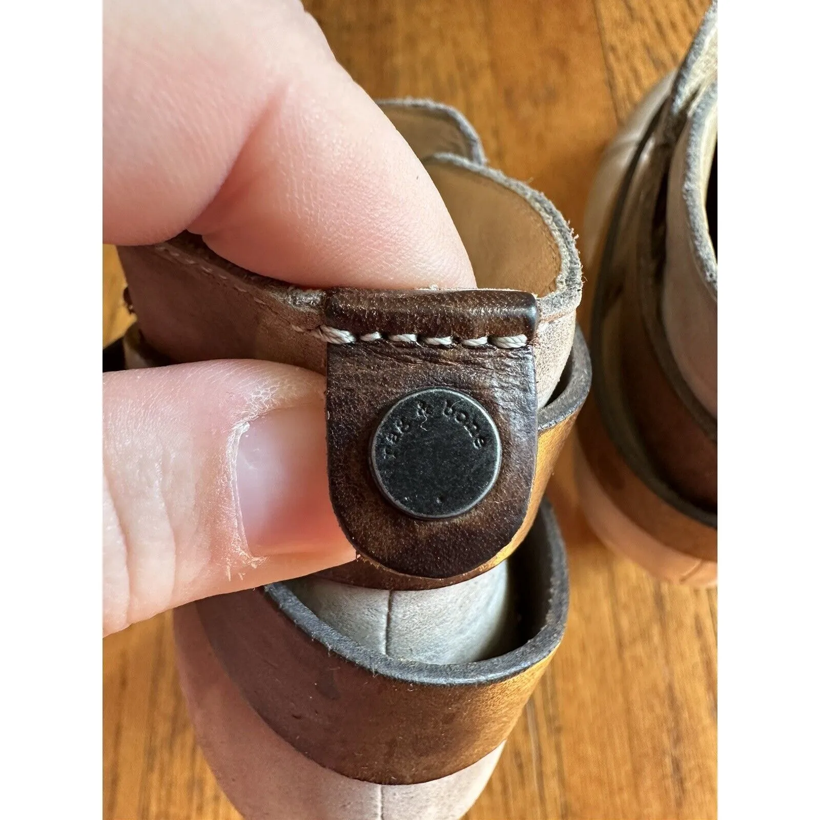 Rag & Bone Women's Size 37 Harrow Boots Gray Leather Ankle Booties Casual Bootie - Image 10