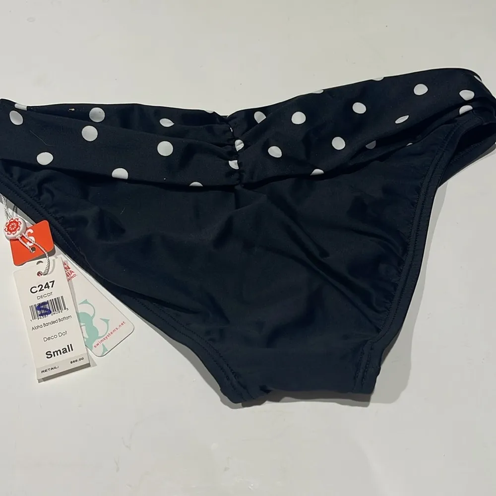 🎉Swim systems NWT small Black White Polka Dot deco dot Bottoms $66 - Image 2