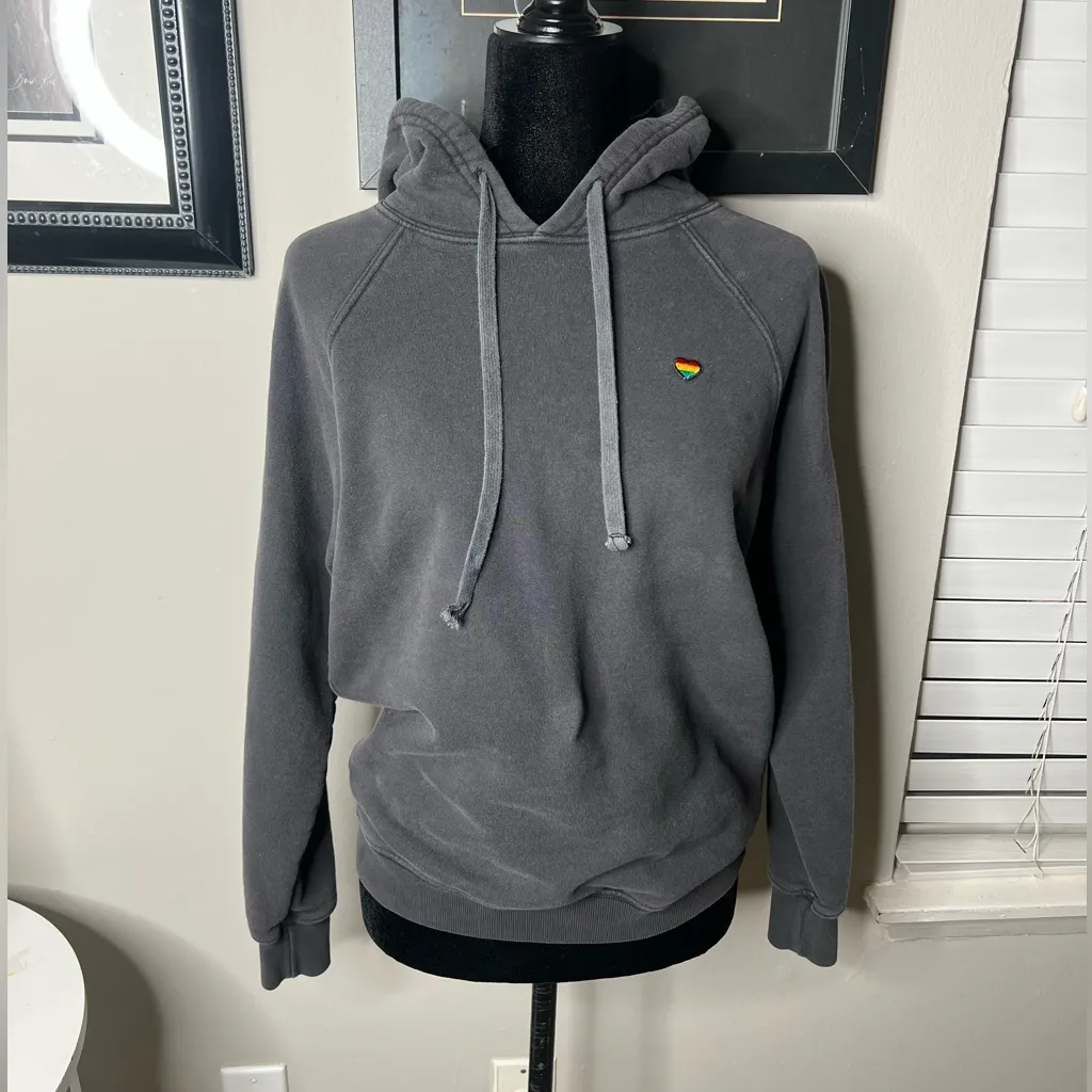 Spiritual Gangster “Grateful” hoodie small vintage grey cotton - Image 4