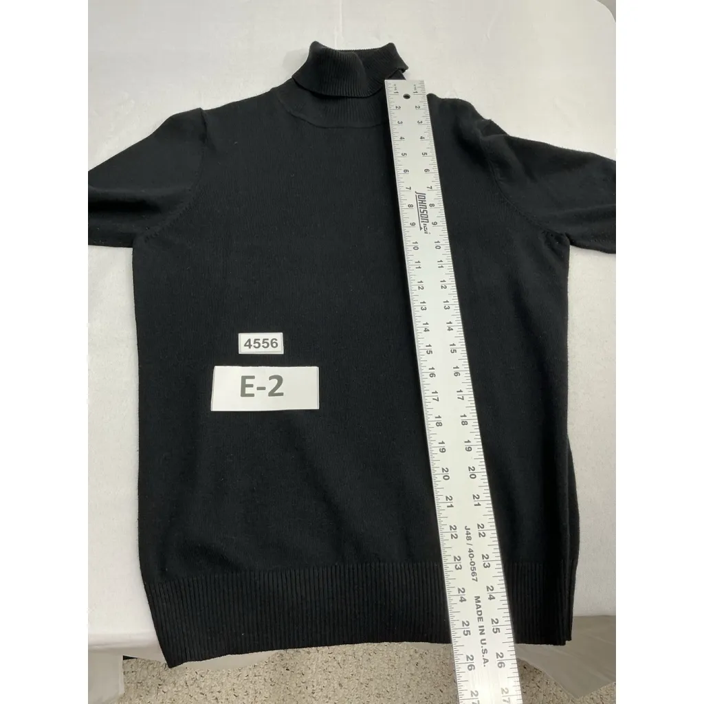 Womans Joseph A Turtle Neck Sweater L Black Long Sleeve - Image 7