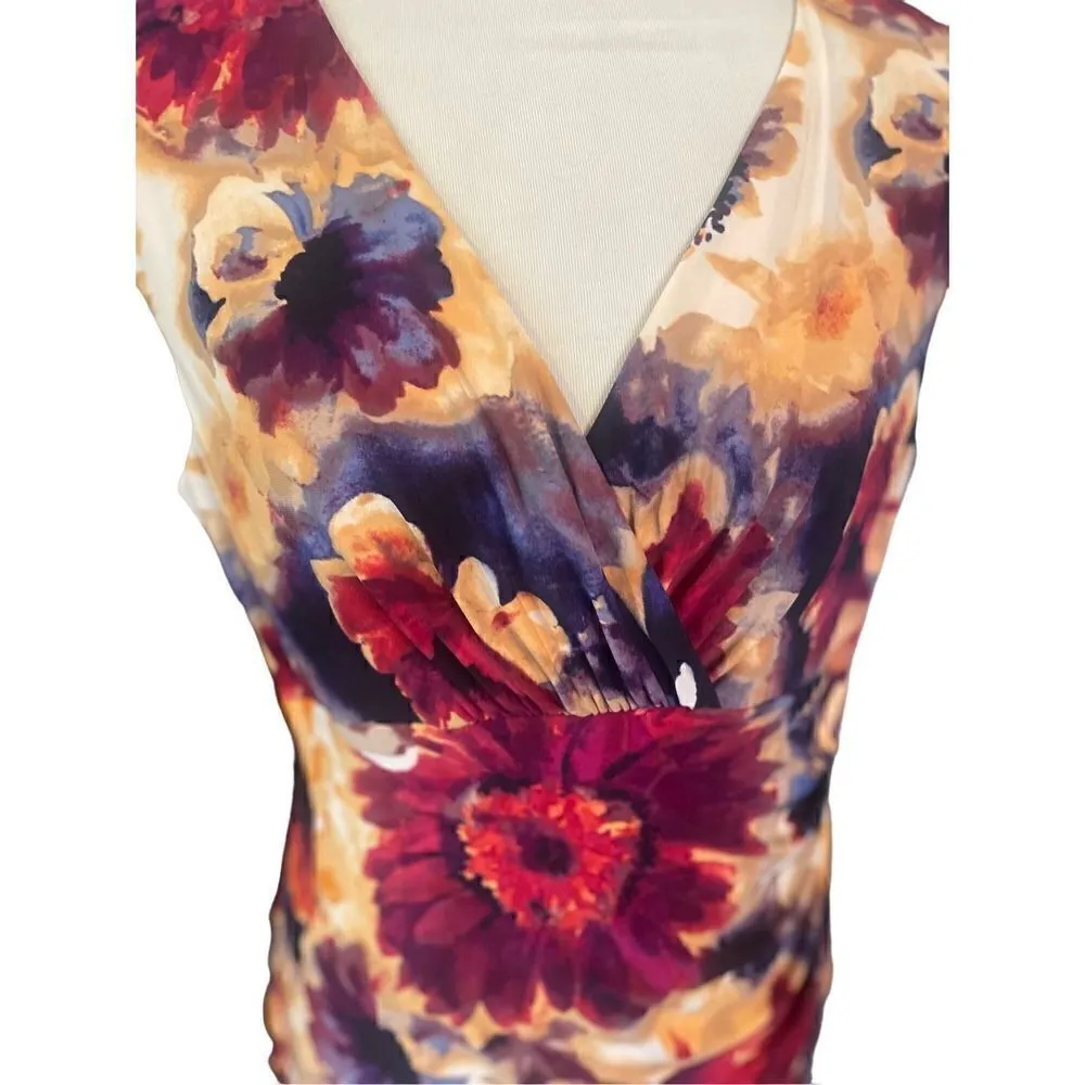 Lauren Ralph Lauren Sleeveless Multi-Color Floral Dress Size 14-NWOT - Image 3