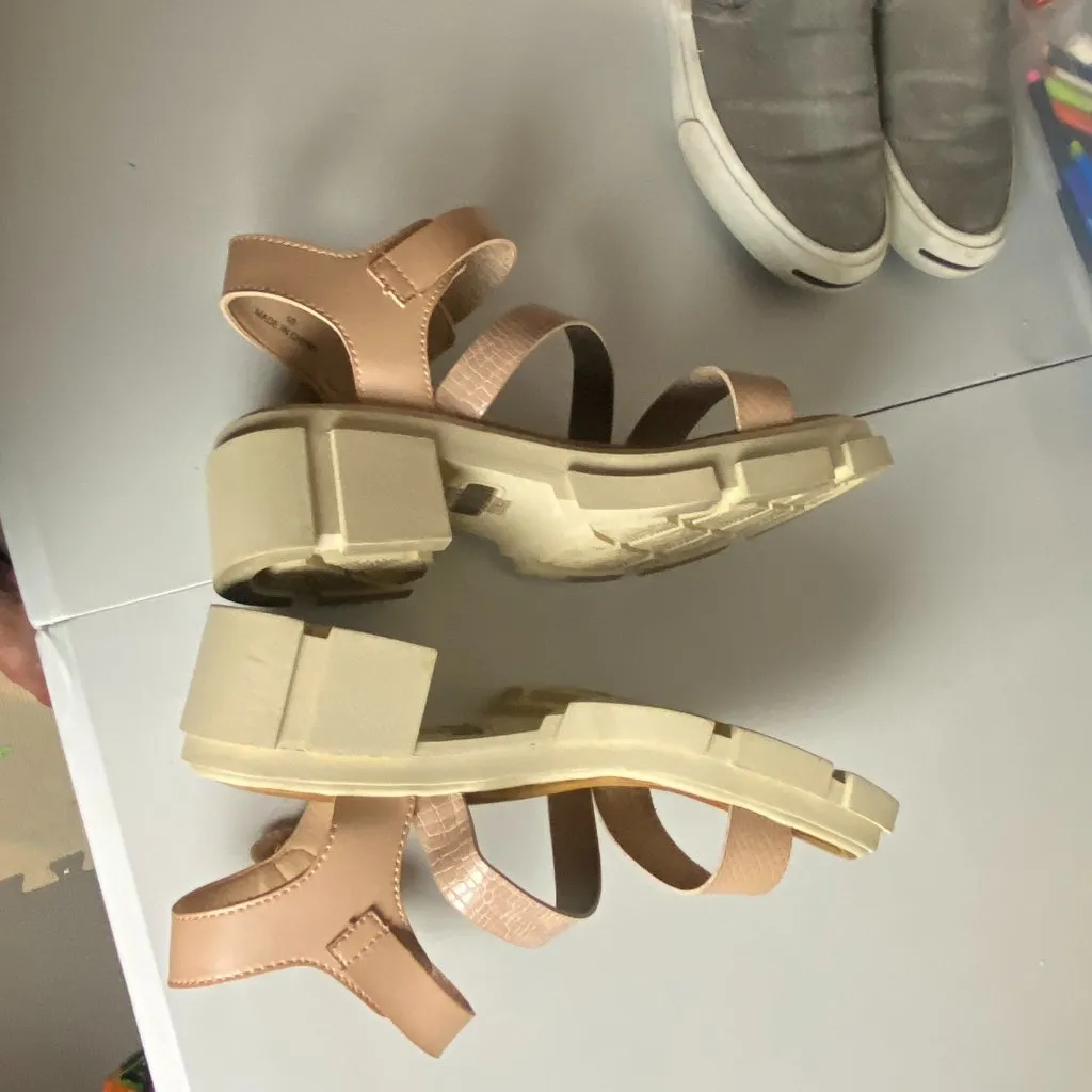 Blowfish Malibu Size 10 Capetown Platform Sandal Cashew Block Heel Chunky Shoes Tan - Image 6