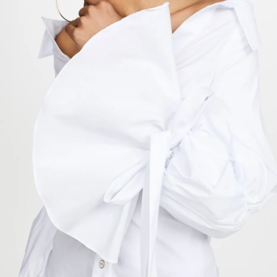 Caroline Constas Margaret Off the Shoulder Blouse Medium White - Image 3