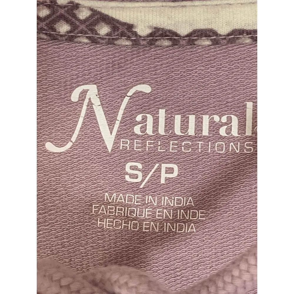Natural Reflections Womens Hooded Sweatshirt Statement Graphic Purple Small - Image 9