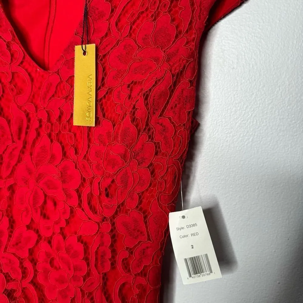 Alexia Admore red lace dress size 2 - Image 3