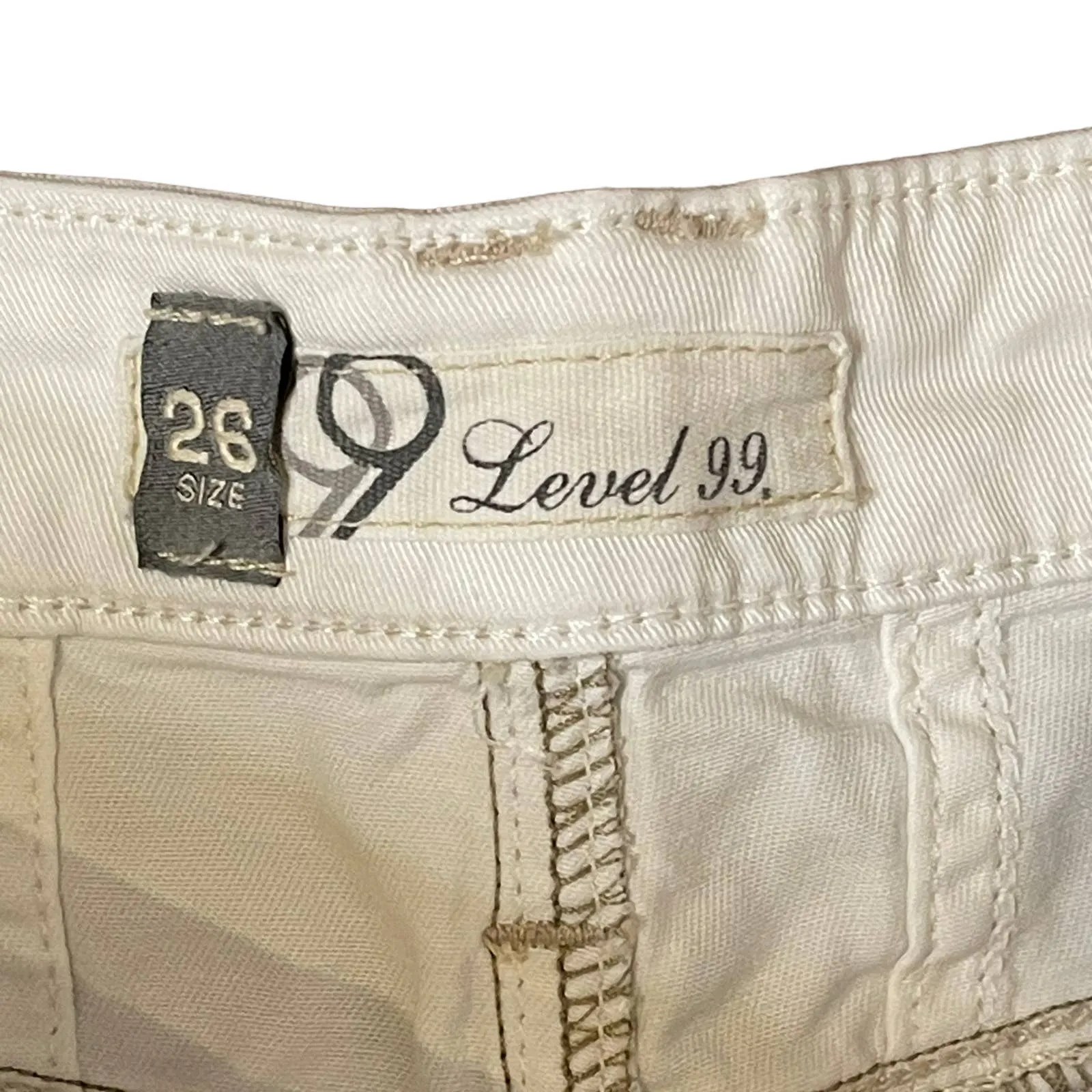 Level 99 Anthropologie Denim Shorts Size 26 White Stretch‎ Blend Womens 29X6 - Image 5