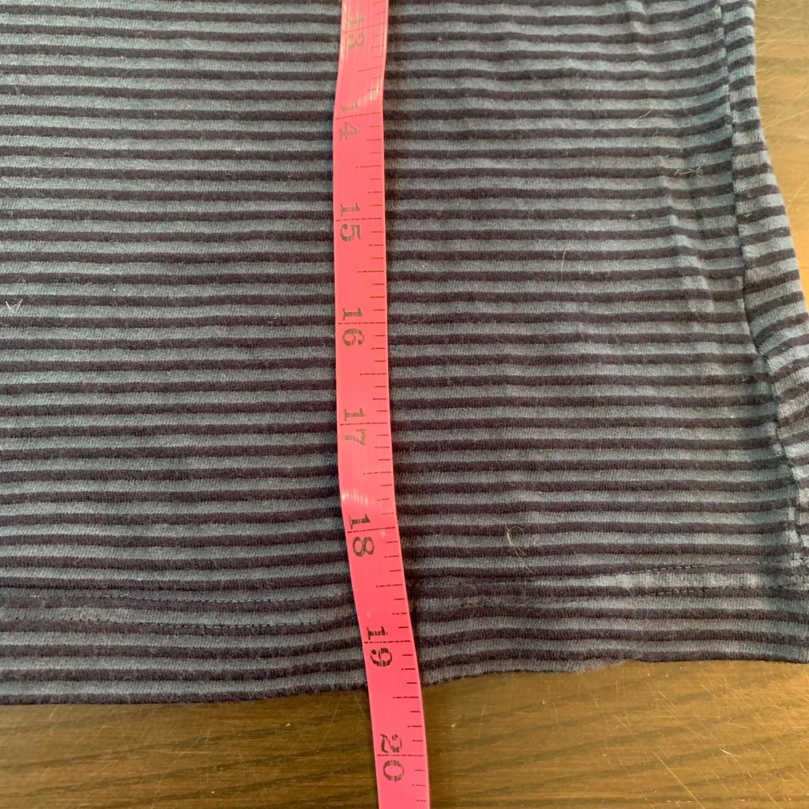 Bryn Walker Striped Bell Sleeve Top Navy Blue S Made USA Cotton Blend Timeless - Image 10