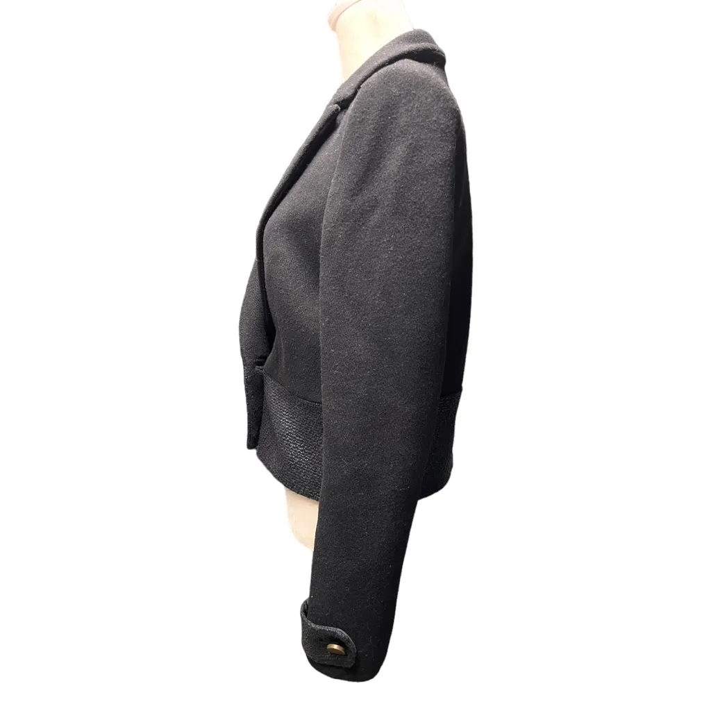 Trafaluc Zara textured short sturdy blazer jacket size small - Image 3