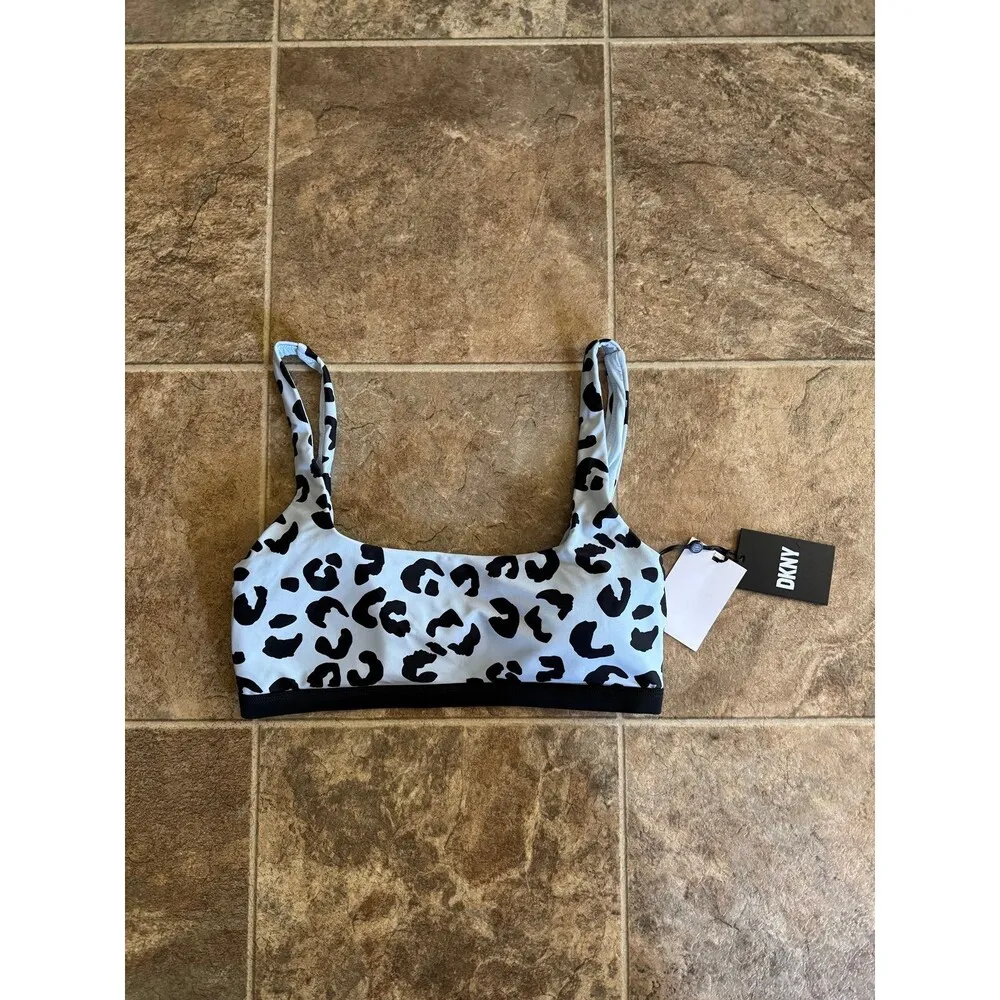 DKNY Animal Print Bikini Top Size Large - Image 2