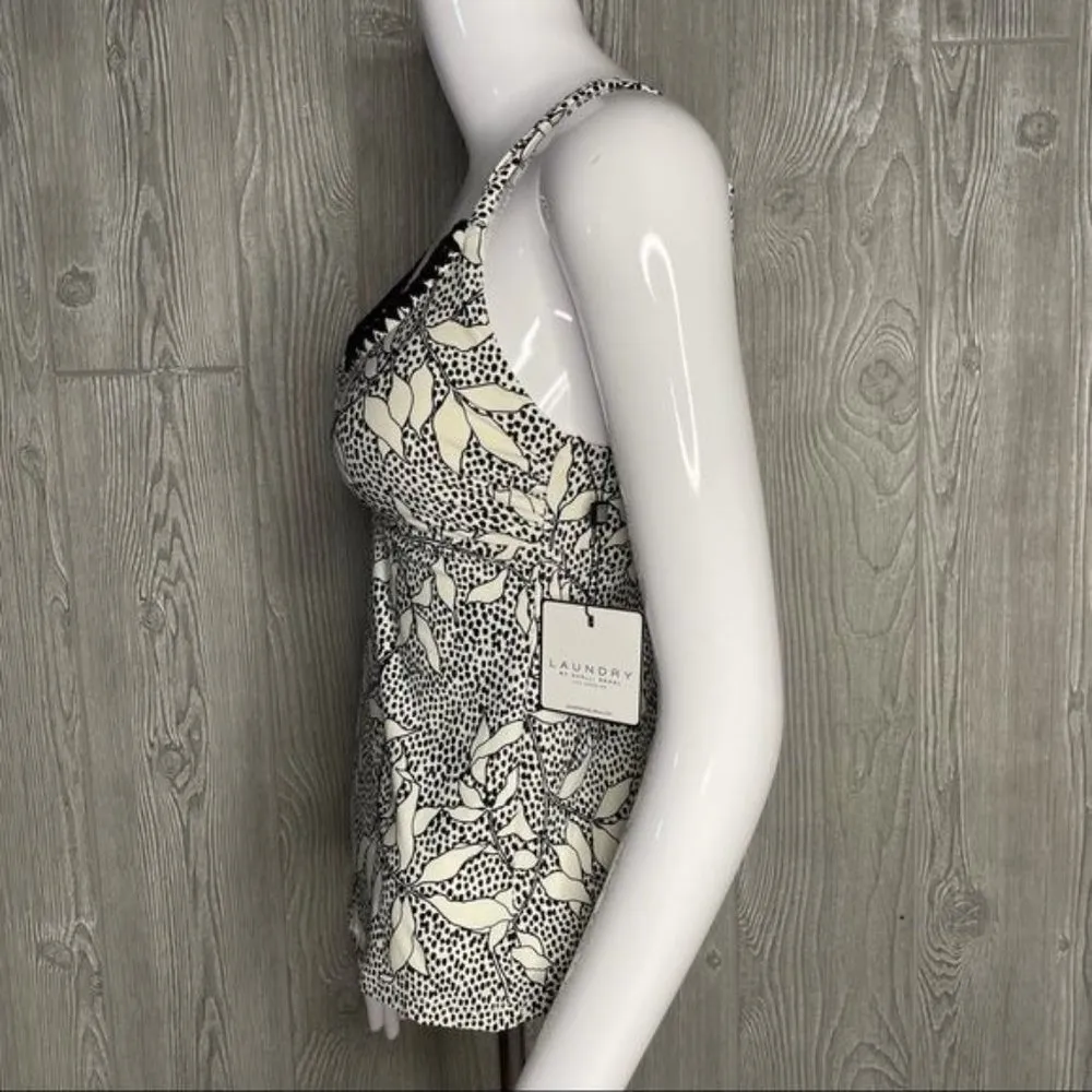 Nwt Laundry by shelli segal floral leaf tankini swimsuit top swimwear bathing su - Image 4