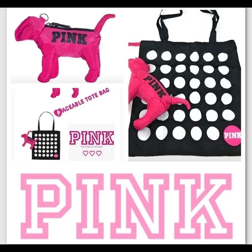 VS PINK Packable Reusable Tote Mini Dog - Image 3
