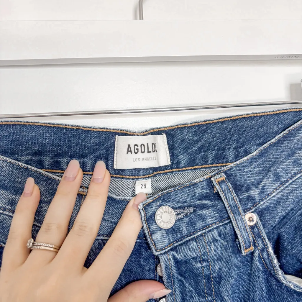 AGOLDE Lana Mid Rise Straight Jeans Sphere - Image 6