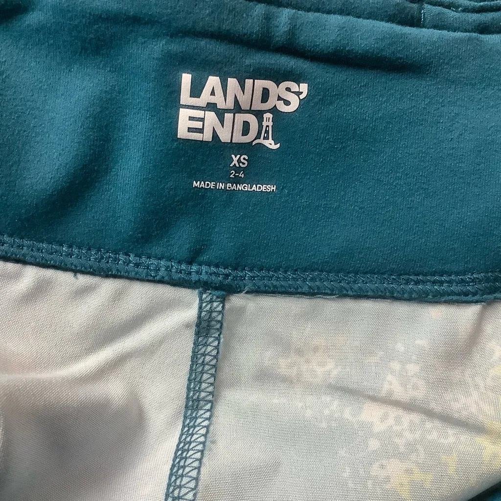 Lands’ end women’s high rise everyday active skinny pants blue teal XS - Image 9
