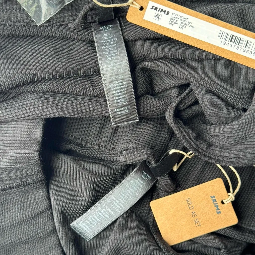 NWT Skims Soft Lounge Short Sleep Set in Onyx, size XXS - Image 8