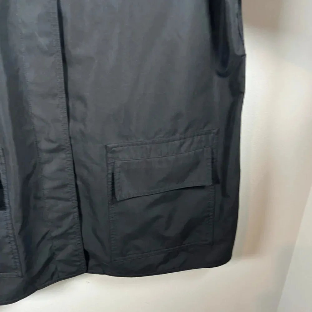 Dennis Basso Women's Jacket Black Leopard Lined Snap Pocket Lightweight Sz Large - Image 5