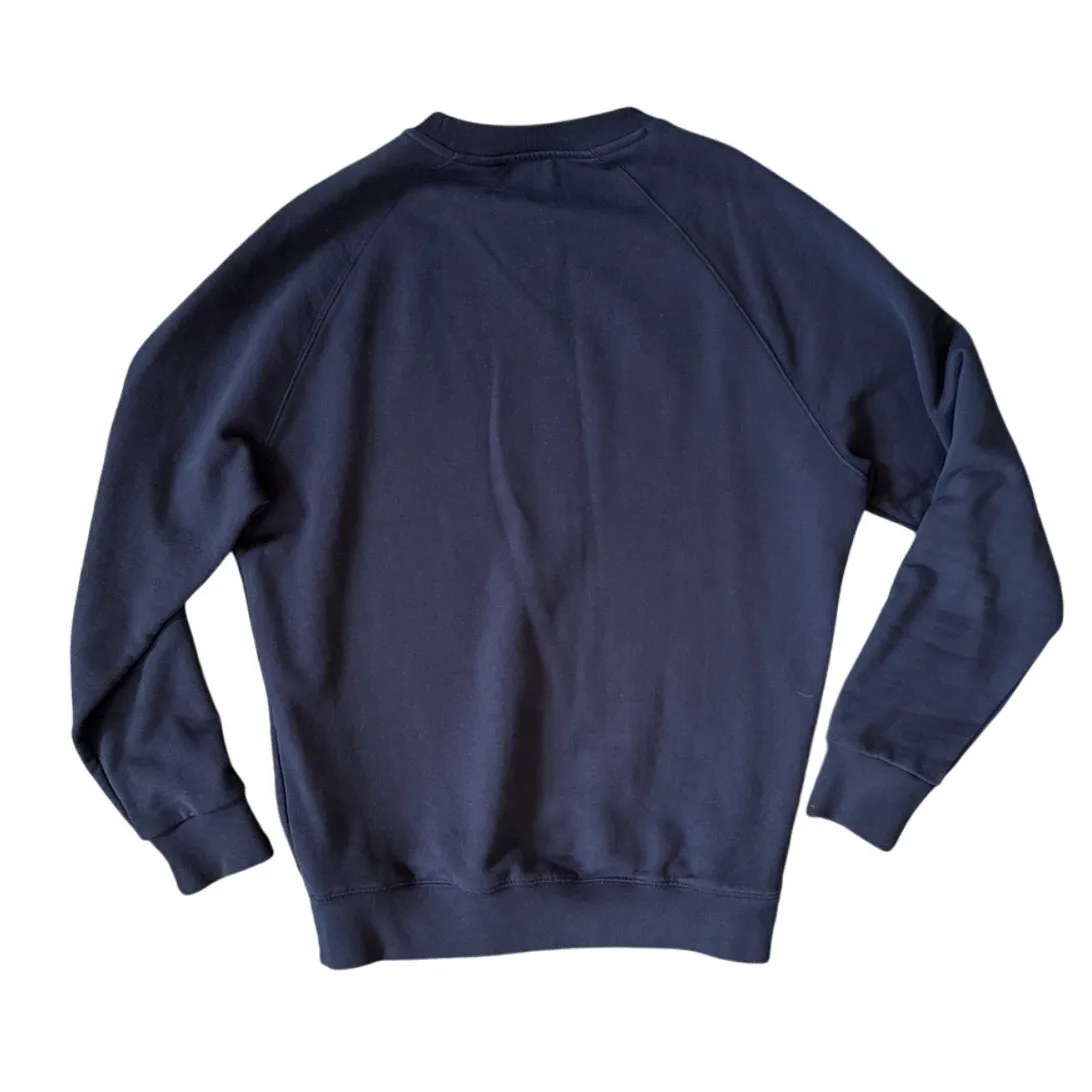 Maison Kitsune Fox Head Patch Classic Navy Sweatshirt Size Large Blue - Image 2
