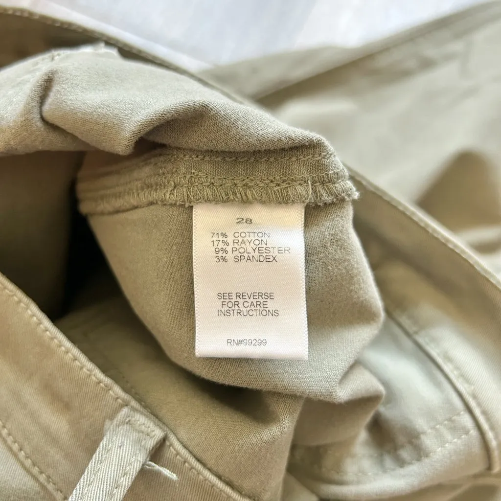 Evereve Payton Utility Ankle Slit Pant in Olive Green Size 28 - Image 11