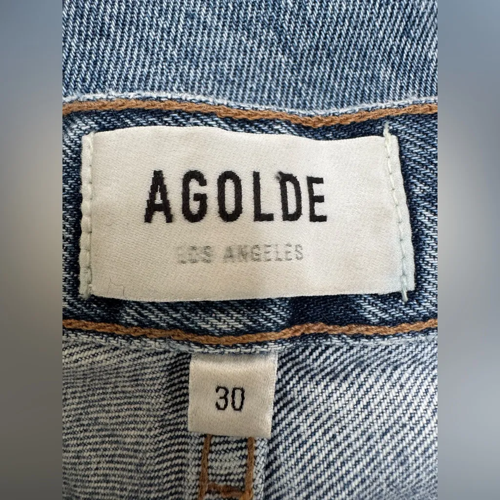 Agolde Jeans Riley High Rise Straight Leg Crop in Emulsion size 30 $188 - Image 10