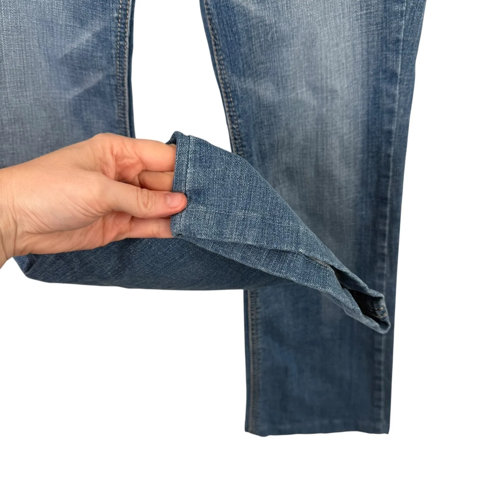 Ariat REAL High Rise Boot Jeans Western Country Rodeo Cowgirl Hemmed Womens 26 - Image 3