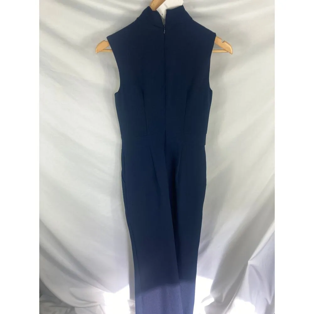 NWT Harper Rose Navy Bow Neck Jumpsuit Size 0 Blue - Image 7