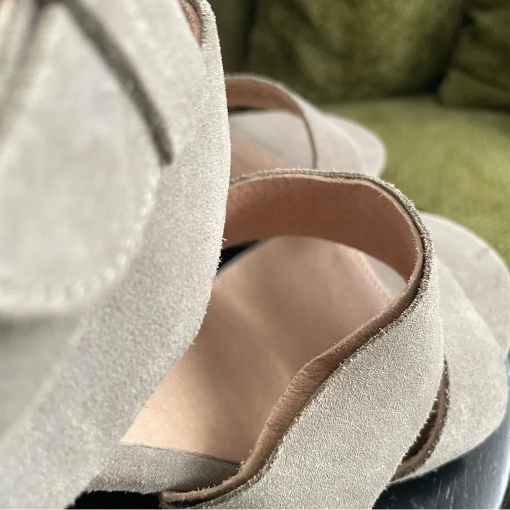 SEYCHELLES Antiques Strappy Sandal In Grey Suede Leather Women’s size 8 - Image 6