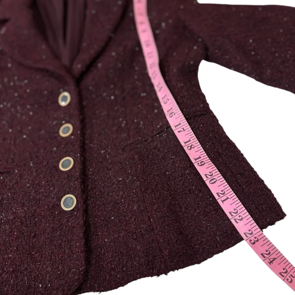 WAYF NWT Callie Metallic Red Blazer Jacket M - Image 9