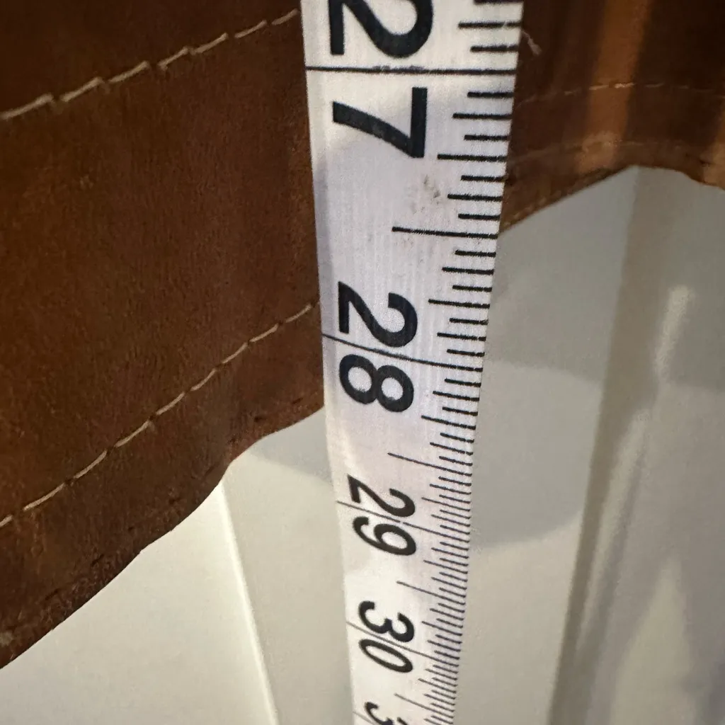 Genuine 1960s Vintage handmade reversible leather/suede jacket Tan Size XS - Image 4