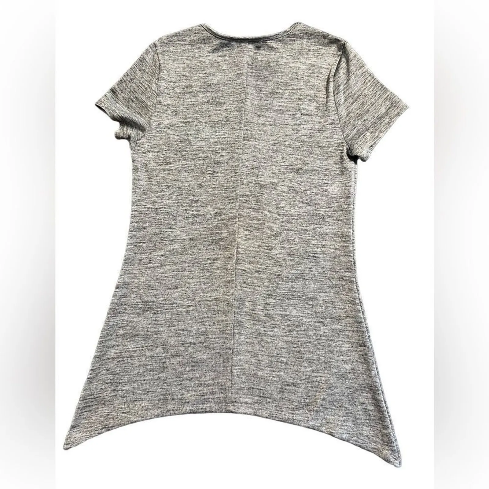 Apt. 9  Shark Bite Hem Tunic Silver & Gray Sz Small - Image 2