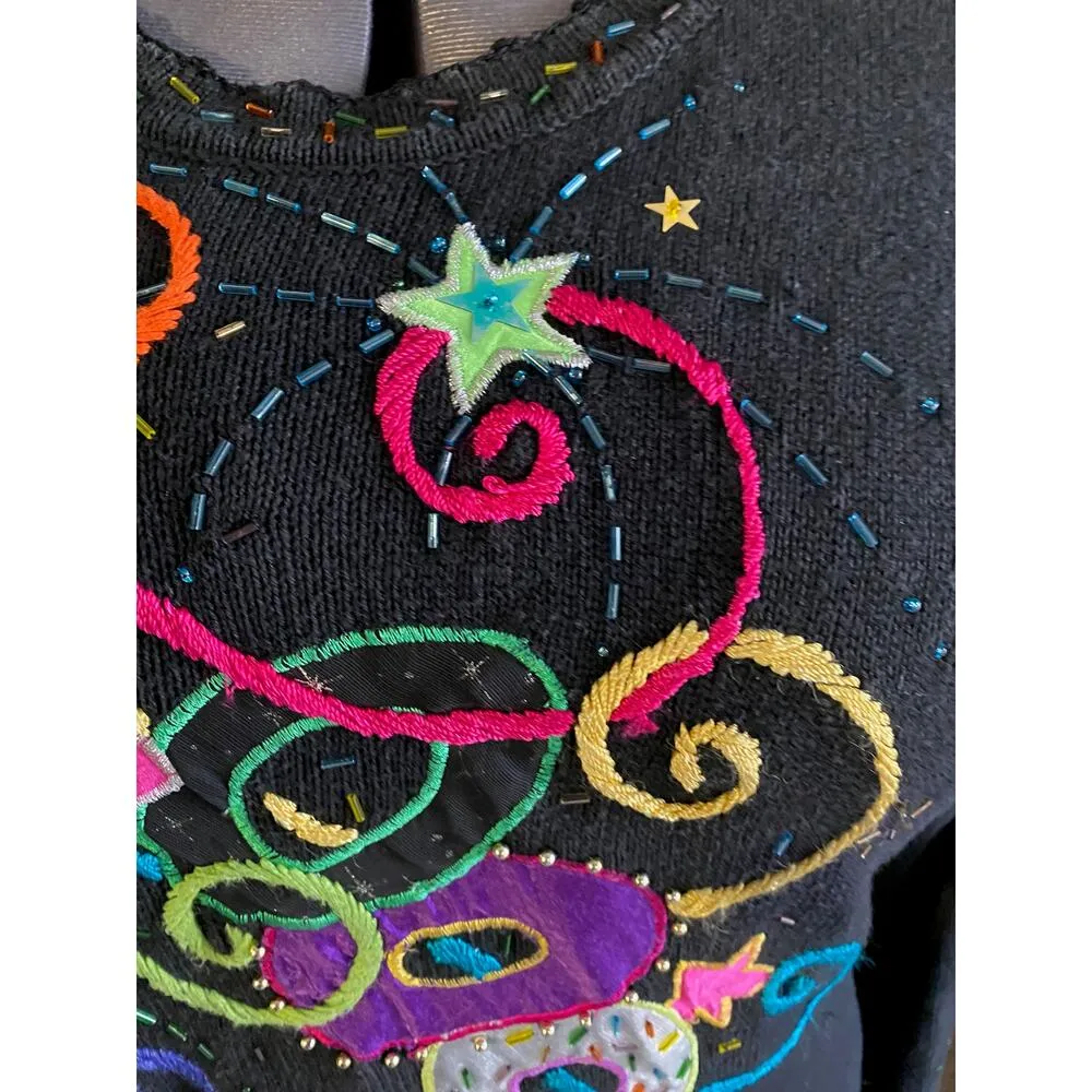 Y2K 2000 New year sweater Pink Size XL - Image 8