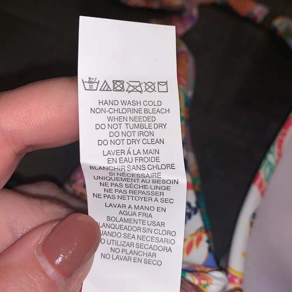 Lauren Ralph Lauren Paisley Halter Bikini Top Women's Colorful Summer Beach Swim - Image 5